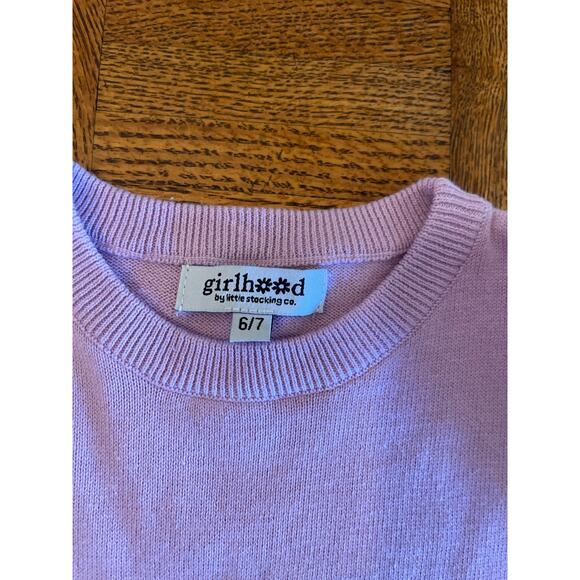 Youth Girlhood fuzzy black cat sweater size 6/7 - Picture 3 of 5